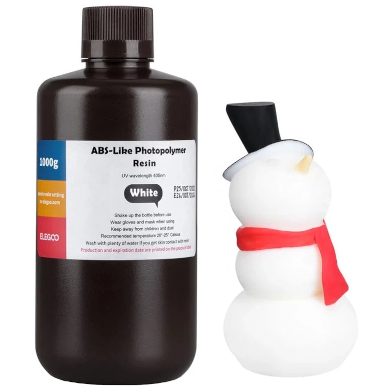 ELEGOO Résine ABS Blanc Pour Imprimantes 3D Résine LCD - 1KG