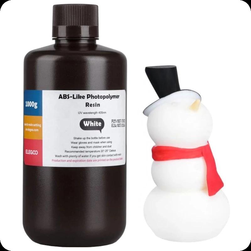 ELEGOO Résine ABS Blanc Pour Imprimantes 3D Résine LCD - 1KG