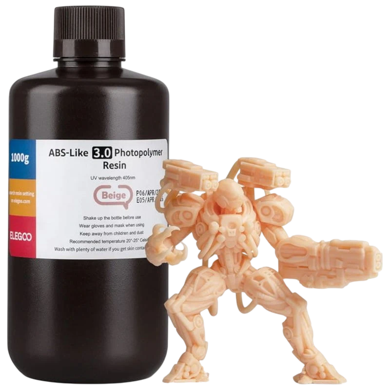 ELEGOO Résine ABS V3.0 Beige Pour Imprimantes 3D Résine LCD - 1KG