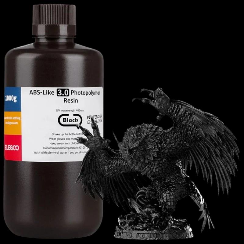 ELEGOO Resina ABS V3.0 Negra Para Impresoras 3D de Resina LCD - 1KG