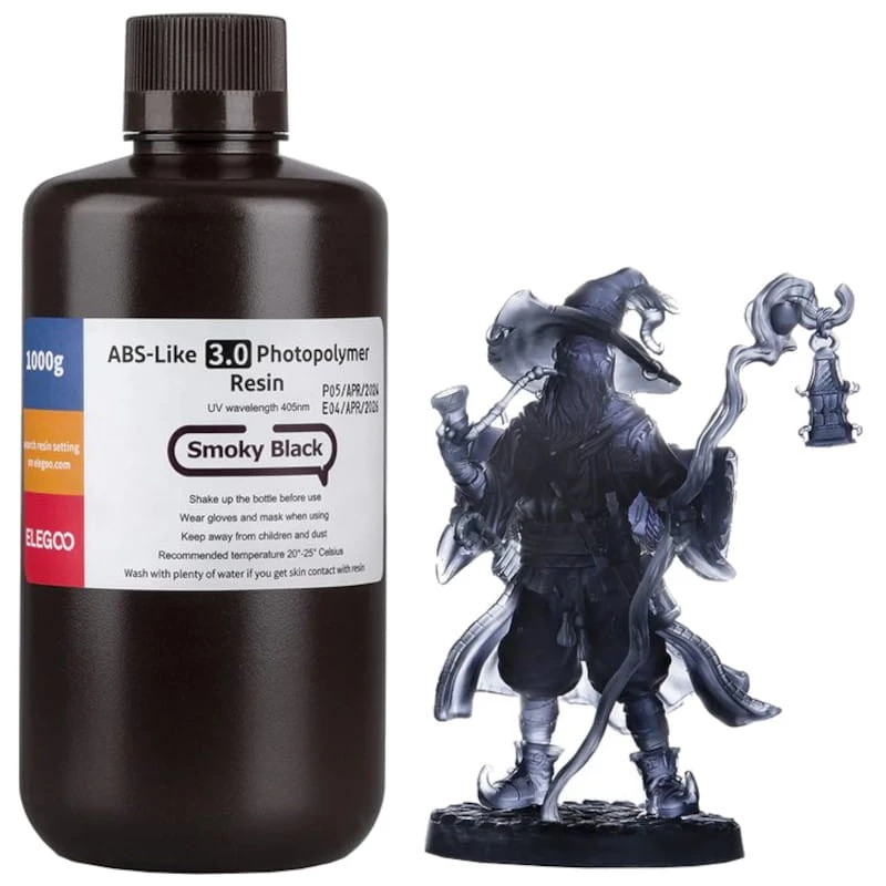 ELEGOO Résine ABS V3.0 Noire Fumé Pour Imprimantes 3D Résine LCD - 1KG