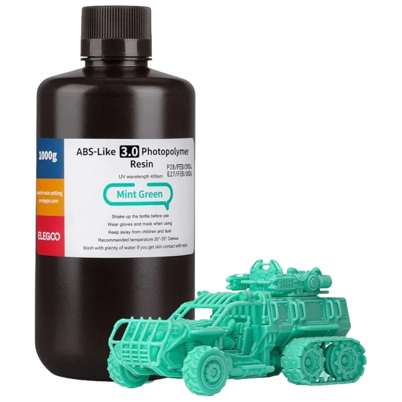 ELEGOO Résine ABS V3.0 Vert Menthe Pour Imprimantes 3D Résine LCD - 1KG