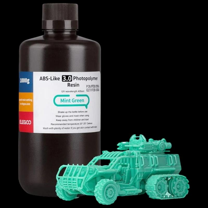 ELEGOO Résine ABS V3.0 Vert Menthe Pour Imprimantes 3D Résine LCD - 1KG