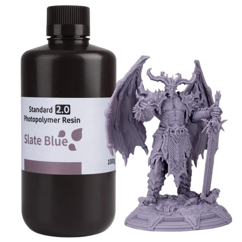 ELEGOO Résine Standard v2.0 Couleur Bleu Ardoise pour Imprimantes 3D à Résine LCD - 1KG
