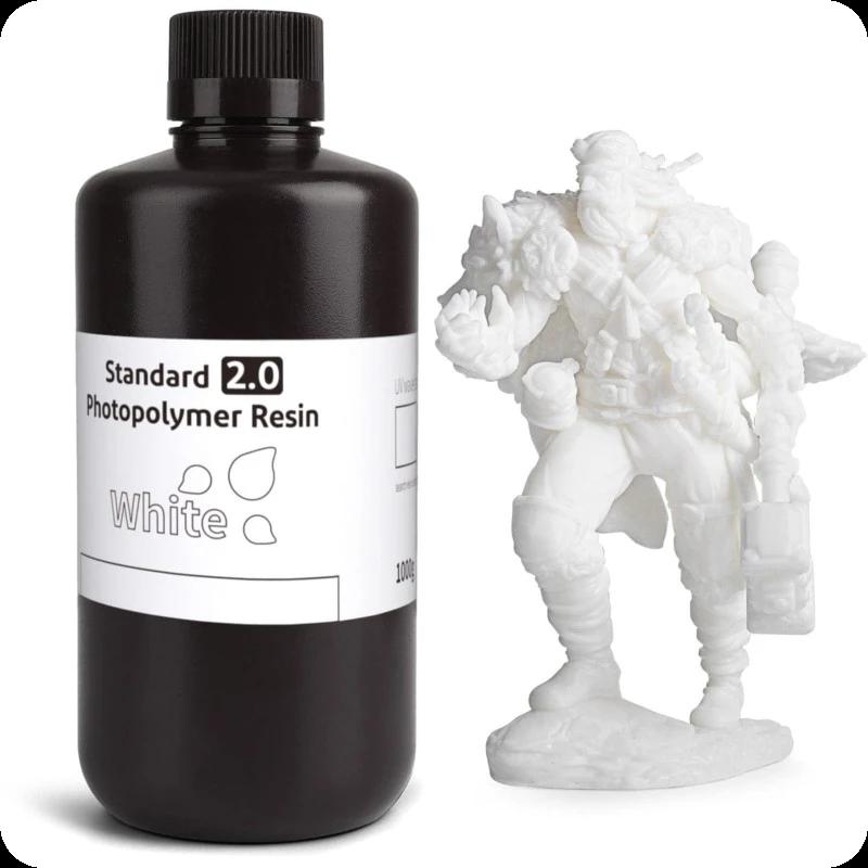 ELEGOO Resina Standard Branco v2.0 Para Impressoras 3D de Resina LCD - 1Kg