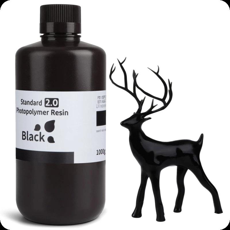 ELEGOO Resina Estándar v2.0 Color Negro Para Impresoras 3D de Resina LCD - 1KG