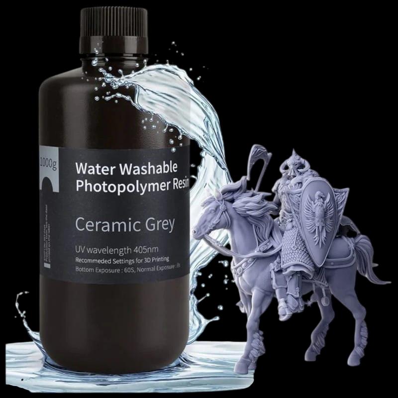 ELEGOO Resina Lavável em Água Cor Cinza Para Impressoras 3D de Resina LCD - 1Kg