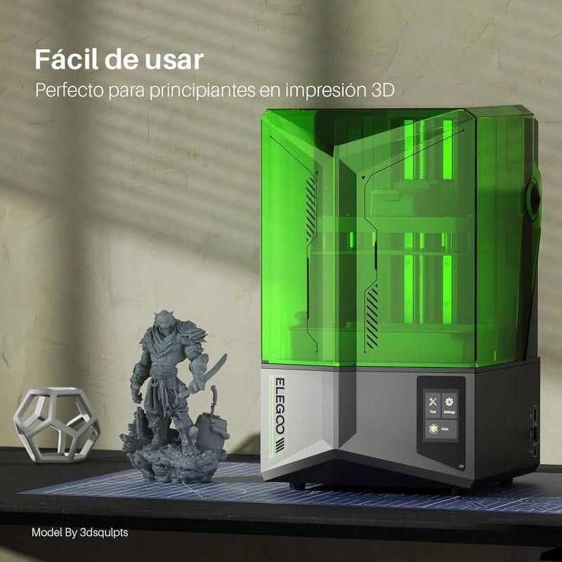 Resolução de Elegoo Saturn 4 Mono LCD HD - 12K - Alta Velocidade Tamanho de impressão 218x220x122mm Sensor inteligente - Impressora 3D de resina