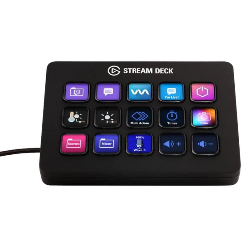 Elgato Stream Deck MK.2 15 Boutons Noir - Contrôleur de Streaming - Frontale