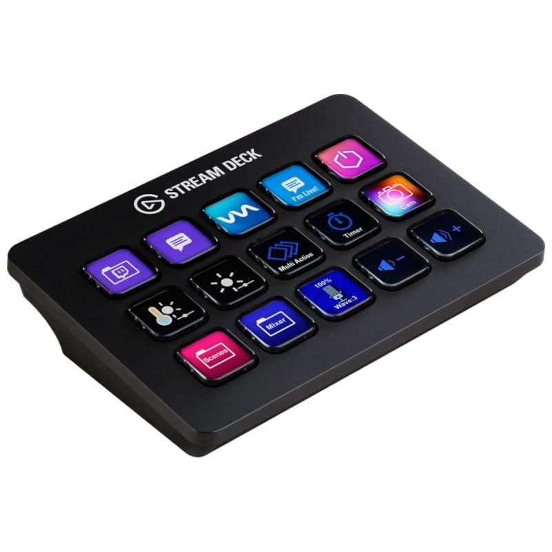 Elgato Stream Deck MK.2 15 Boutons Noir - Contrôleur de Streaming - Plat