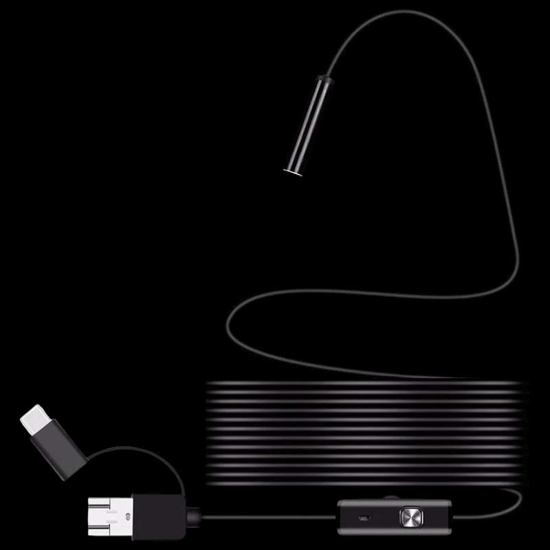Endoscope Numérique pour Smartphone 3 en 1 - 7 mm/1 mètre