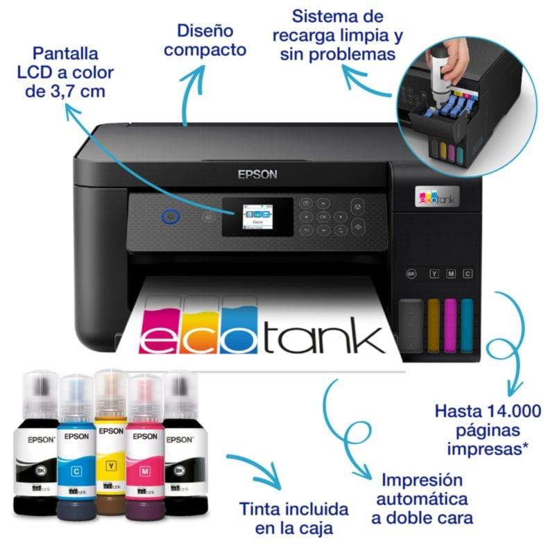 Especificaciones de la Impresora Epson EcoTank ET-2850 para impresiones en A4