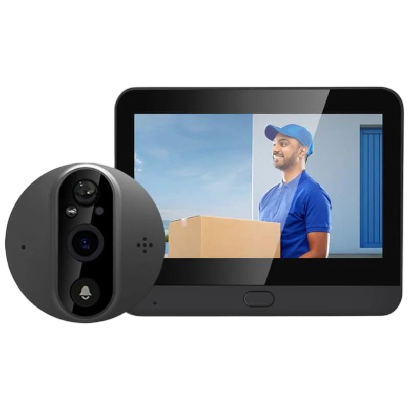 Escam C89 Visión Nocturna PIR Audio Bidireccional Negro - Mirilla digital