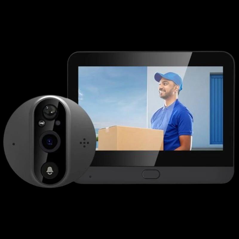 Escam C89 Visión Nocturna PIR Audio Bidireccional Negro - Mirilla digital