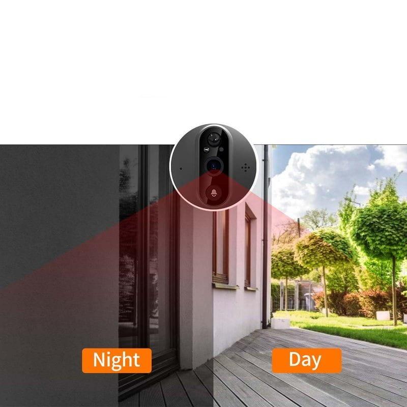 Visión nocturna de Escam C89 Visión Nocturna PIR Audio Bidireccional Negro - Mirilla digital