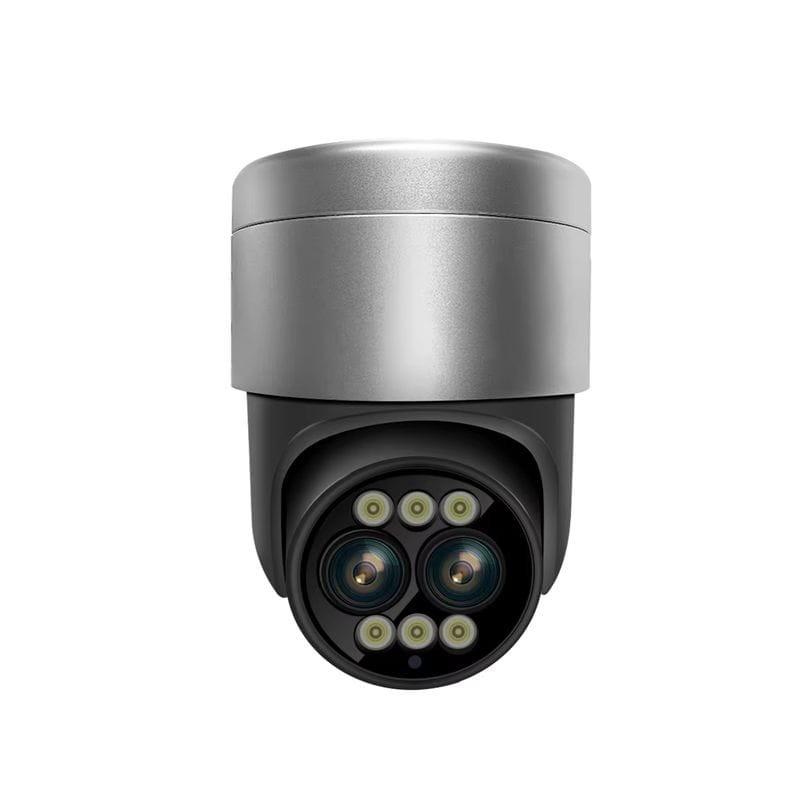 Frontal de Escam G03 4+4 MP Lente Dupla PTZ 8x Zoom WiFi Cinza - Câmara de Segurança IP