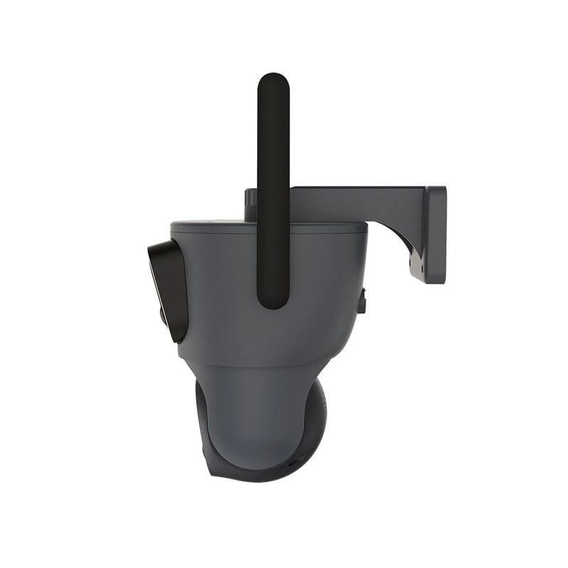 Latérale de Caméra Escam QF390 1080p Double Objectif WiFi Panneau Solaire Noir - Caméra de sécurité