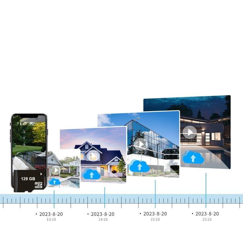 Grabación de Cámara de Seguridad IP Escam TY114 HD 4MP Blanco