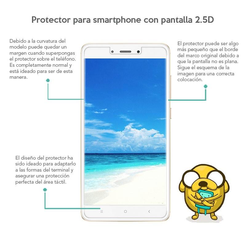 esquema de los bordes del Protector de pantalla de cristal templado para Realme Narzo 50A