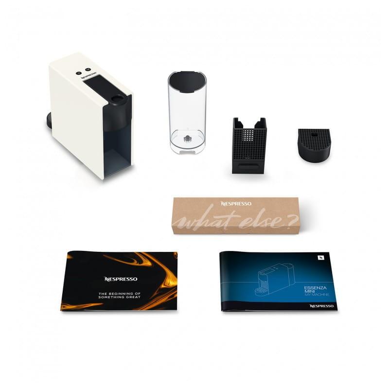 Krups Essenza Mini XN1101 Manual 1310 W 0,6 L Negro, Blanco – Cafetera contenido de la caja