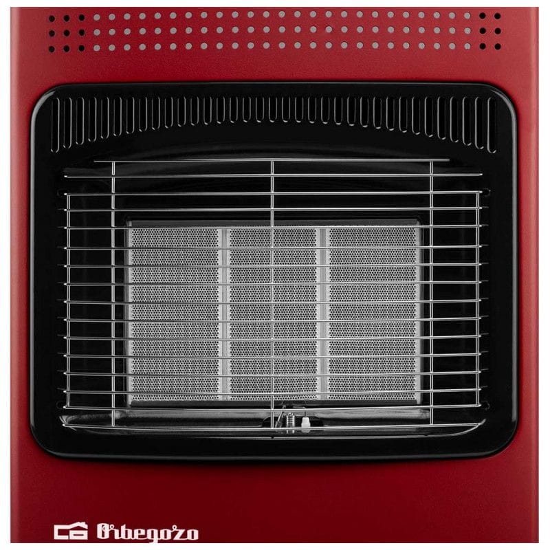 Détail de la grille du Chauffage à Gaz Orbegozo HCE 74 Rouge