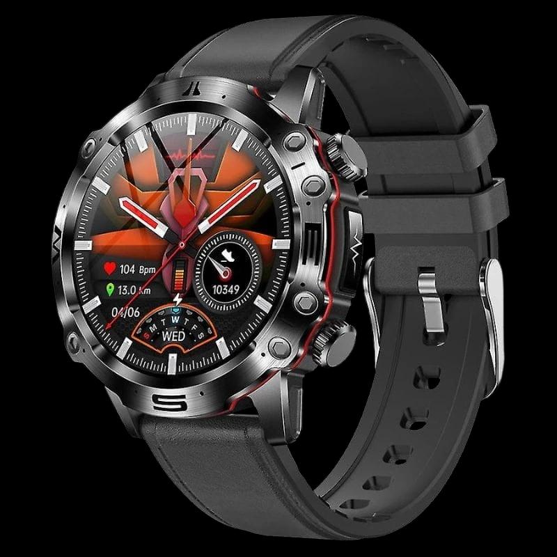 ET580 Negro Correa de Cuero - Reloj inteligente