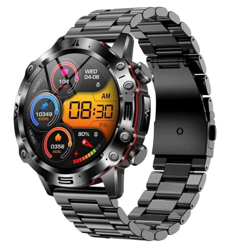 ET580 Negro Correa Metálica- Reloj inteligente