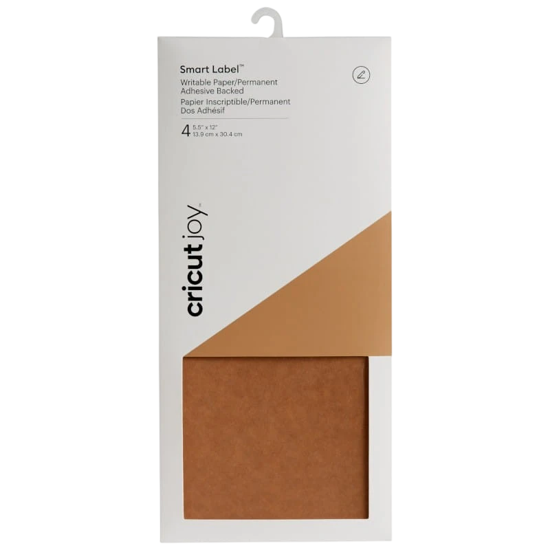 Etiqueta Autoadhesiva Cricut Joy Papel Kraft Escribible 14 x 30.5 cm Marrón