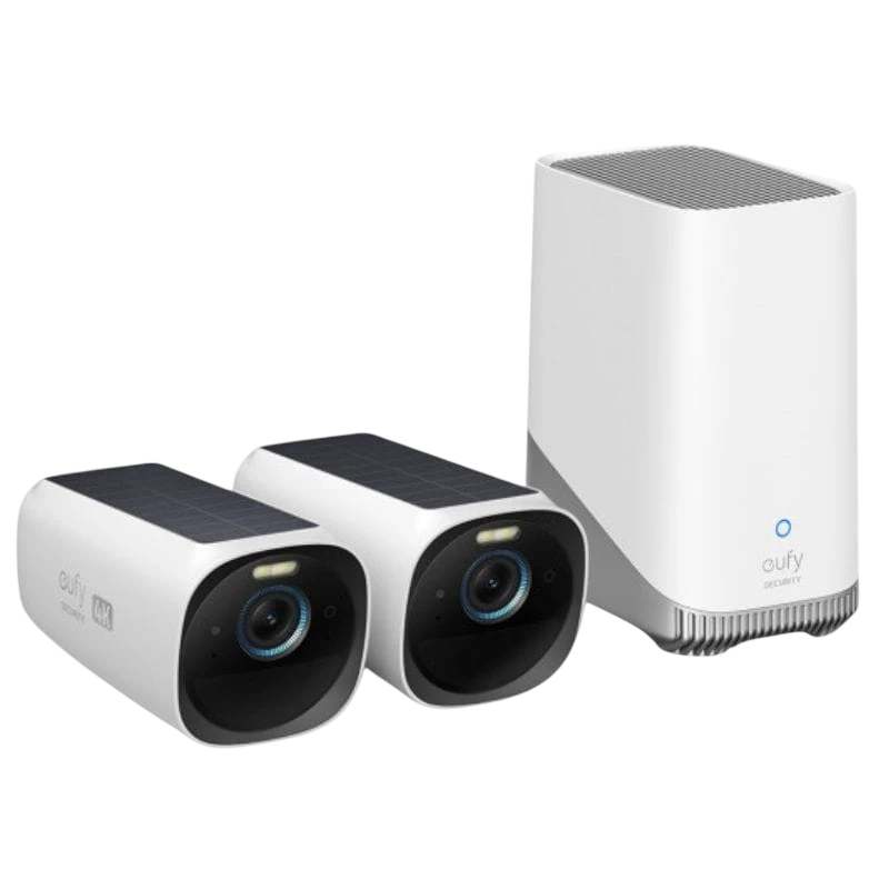 eufy Security S330 (eufyCam 3) 4K UHD Panel solar Blanco / Negro - Cámara de seguridad