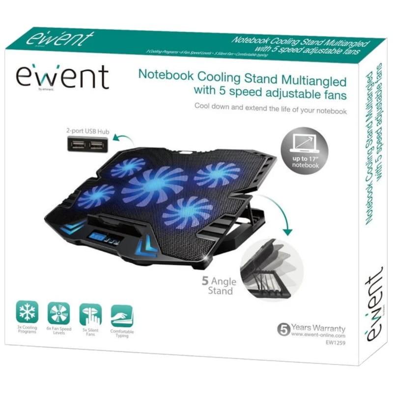 Ewent EW1259  Negro - Base refrigeradora para portátil hasta 17 pulgadas Vista de la caja
