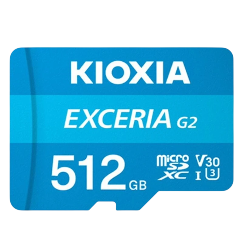 Kioxia Exceria G2 512 GB Clase 10 UHS-I U3 V30 A1 Azul - Tarjeta microSD