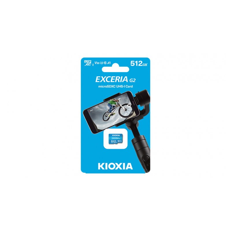 Kioxia Exceria G2 512 GB Class 10 UHS-I U3 V30 A1 Blue - microSD Card box image