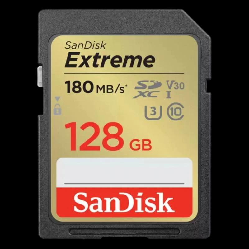 SanDisk Extreme UHS-I 128 GB Classe 10 U3 V30 Preto / Dourado - Cartão SD