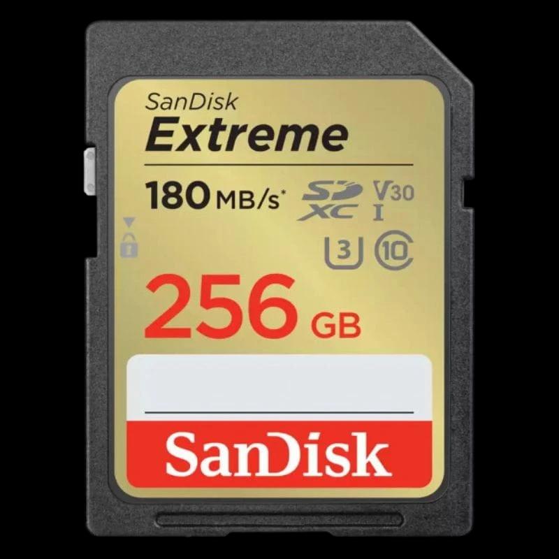 SanDisk Extreme UHS-I 256 GB Clase 10 U3 V30 Negro / Oro - Tarjeta SD