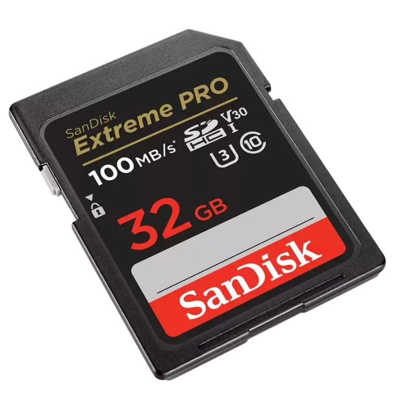 SanDisk Extreme PRO UHS-I 32 GB Clase 10 U3 V30 Negro / Rojo - Tarjeta SD