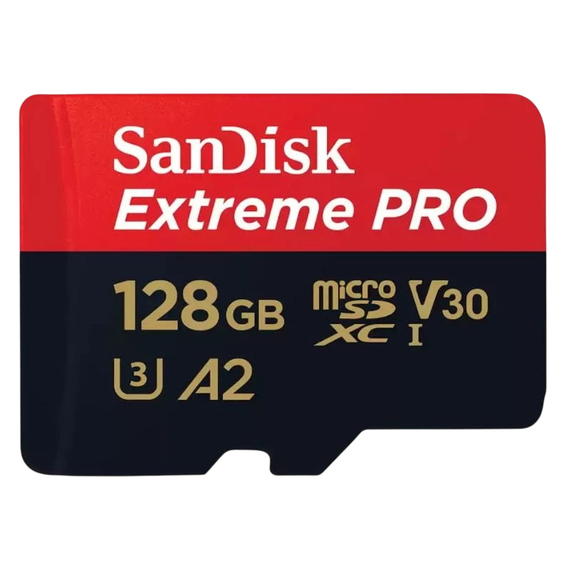 SanDisk Extreme PRO UHS-I 128 GB U3 V30 A2 SDXC Negro / Rojo - Tarjeta microSD