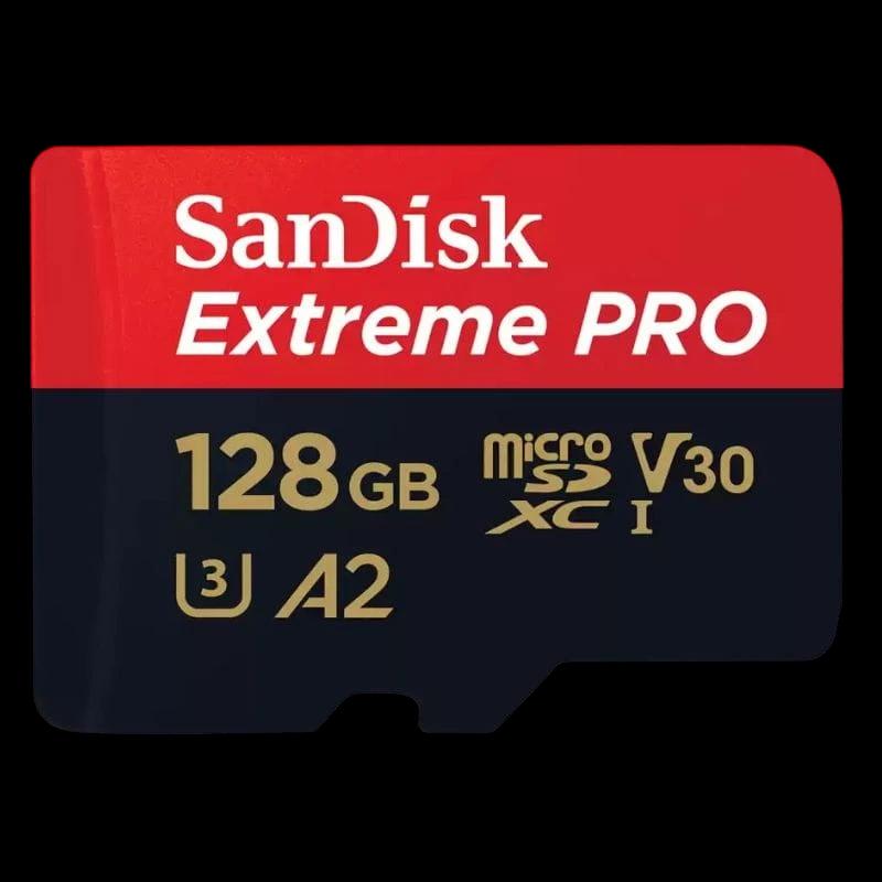 SanDisk Extreme PRO UHS-I 128 GB U3 V30 A2 SDXC Negro / Rojo - Tarjeta microSD