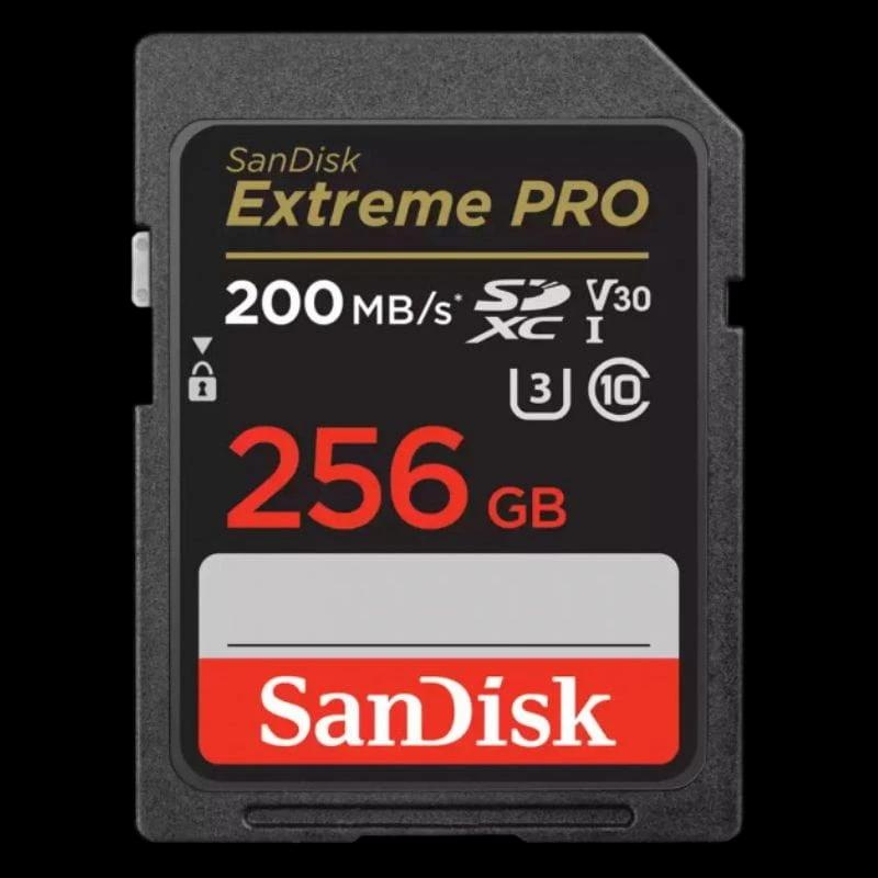SanDisk Extreme PRO UHS-I 256 GB Clase 10 U3 V30 Negro / Rojo - Tarjeta SD
