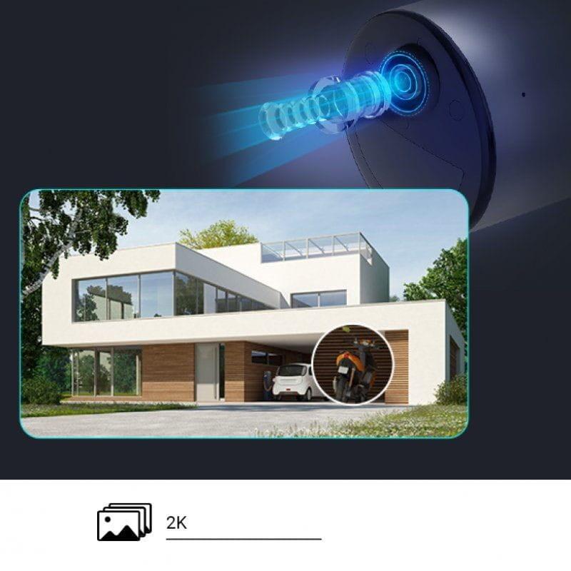 2K de EZVIZ EB3 2K PIR Visão Noturna Áudio Bidirecional Bateria WiFi Preta - Câmara de Segurança IP