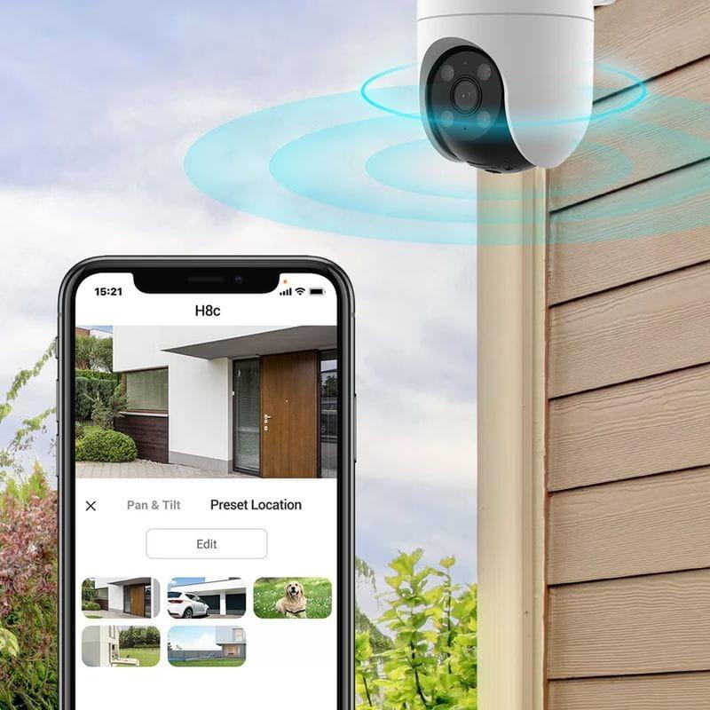 APP de EZVIZ H8c 2K 2K Pan/Tilt Vision nocturne Audio bidirectionnel WiFi Blanc - Caméra de sécurité IP