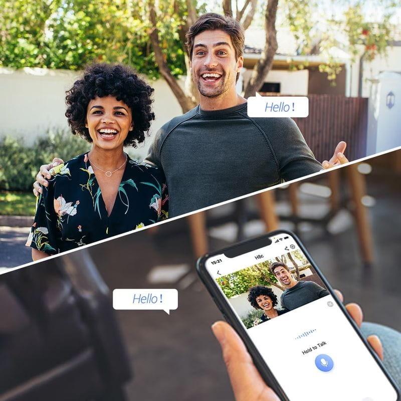 Audio de EZVIZ H8c 2K 2K Pan/Tilt Vision nocturne Audio bidirectionnel WiFi Blanc - Caméra de sécurité IP