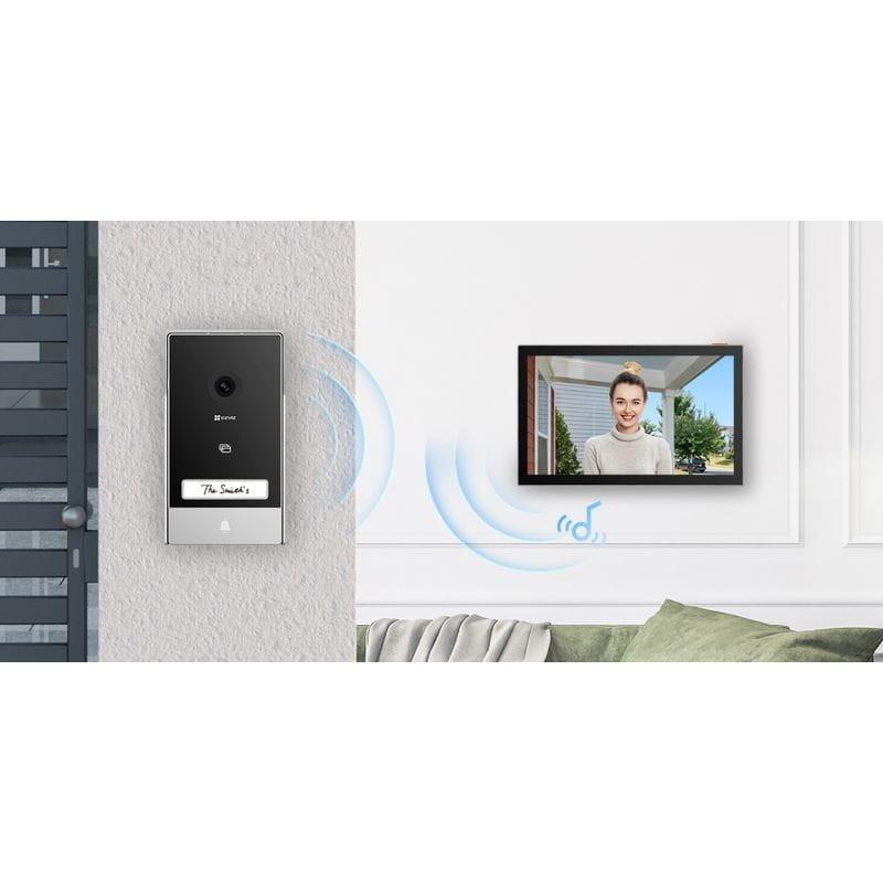 Surveillance de EZVIZ HP7 2K Audio Bidirectionnel Argent - Interphone Vidéo