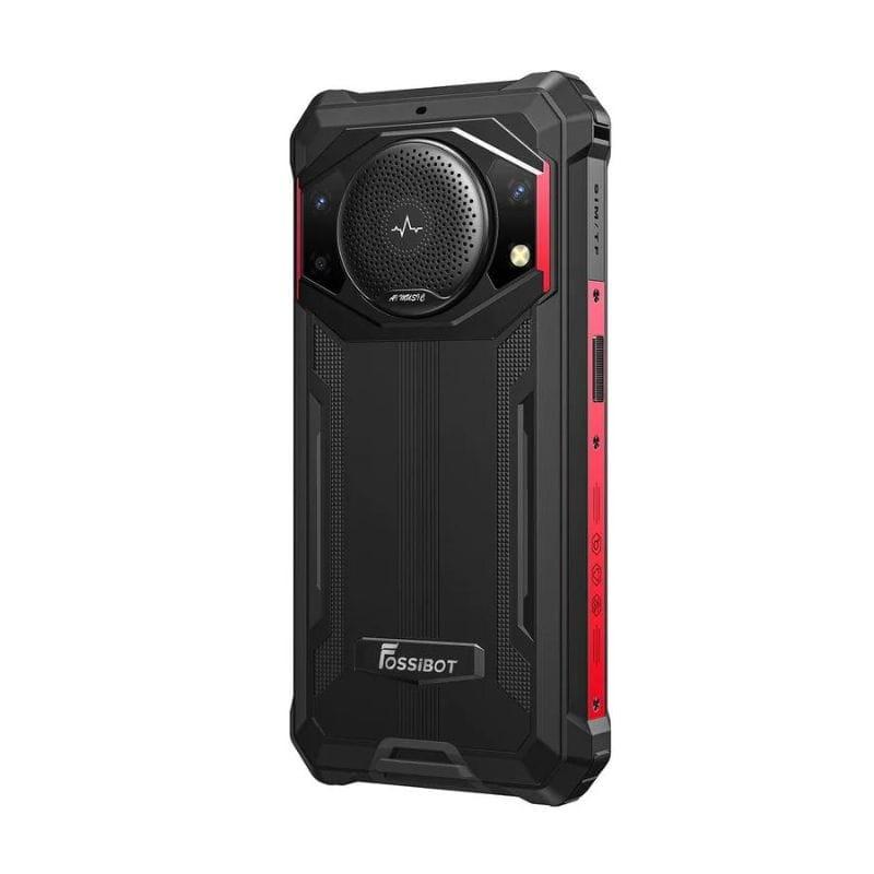 Fossibot F101P 4GB/64GB Rojo - Teléfono móvil vista lateral trasera