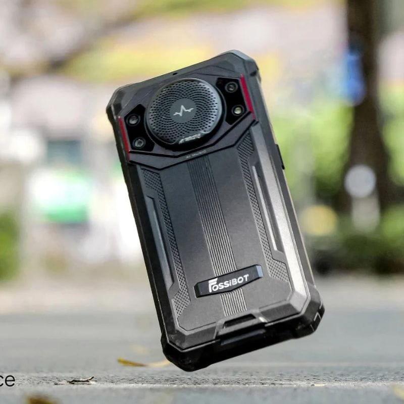 Fossibot F101P 4GB/64GB Rojo - Teléfono móvil imagen real en el suelo