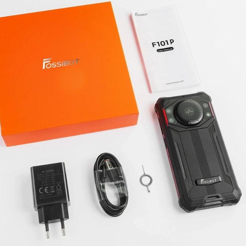 Fossibot F101P 4GB/64GB Rojo - Teléfono móvil contenido de la caja