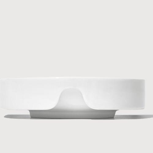 Comedero inteligente con reconocimiento facial CATLINK FACELINK Blanco cuenco visto de frente