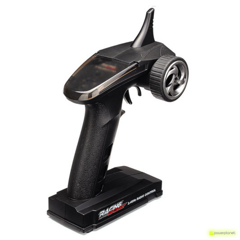 Control remoto RC tipo pistola para Lancha RC Fei Lun FT011 65cm, con pantalla superior, gatillo ergonómico, antena fija y volante lateral para dirección