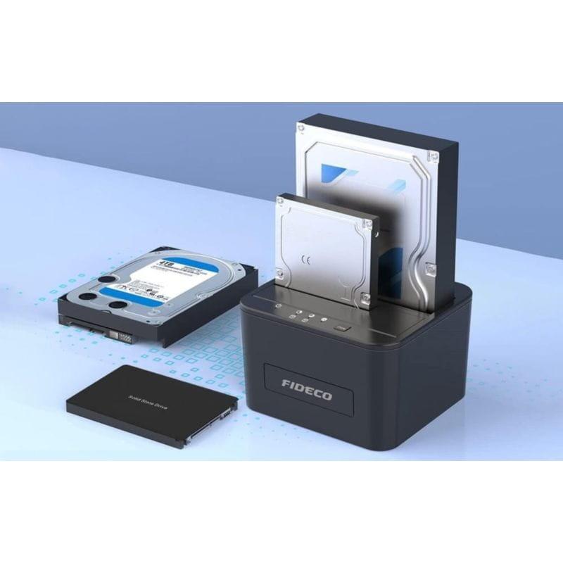 Vista geral da Estação de Clonagem FIDECO YPZ04S2 USB 3.0 SATA