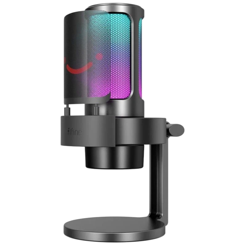 Fifine AmpliGame A8 RGB Micrófono USB Tipo C para Grabación y Transmisión en PC