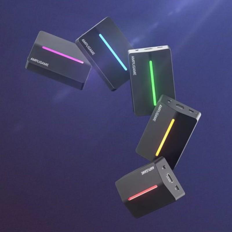 Luzes LED Placa de captura FIFINE AmpliGame V3 Preto - Placa de captura de vídeo